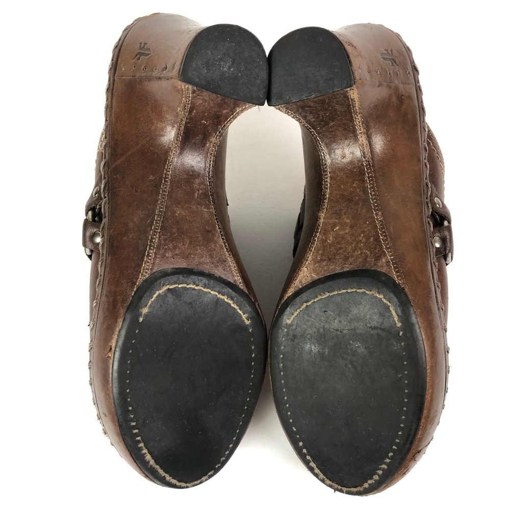 Frye Charlotte Ring Distressed Leather Mule - Picture 10 of 11